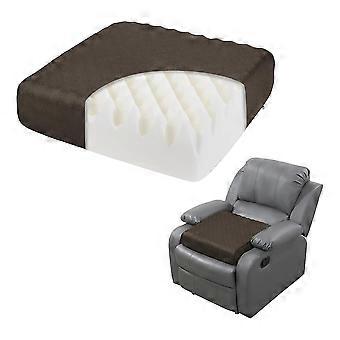 Æggeformet skumpude til lænestol til ældre, 20x20x5 tommer sædehynde Cahir-pude til sofa, lænestol brun