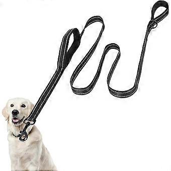 Dog Lead 1.8m with Double Padded Handles | Reflective Stitching | Nylon Rope for Large and Medium Dogs | Control and Training