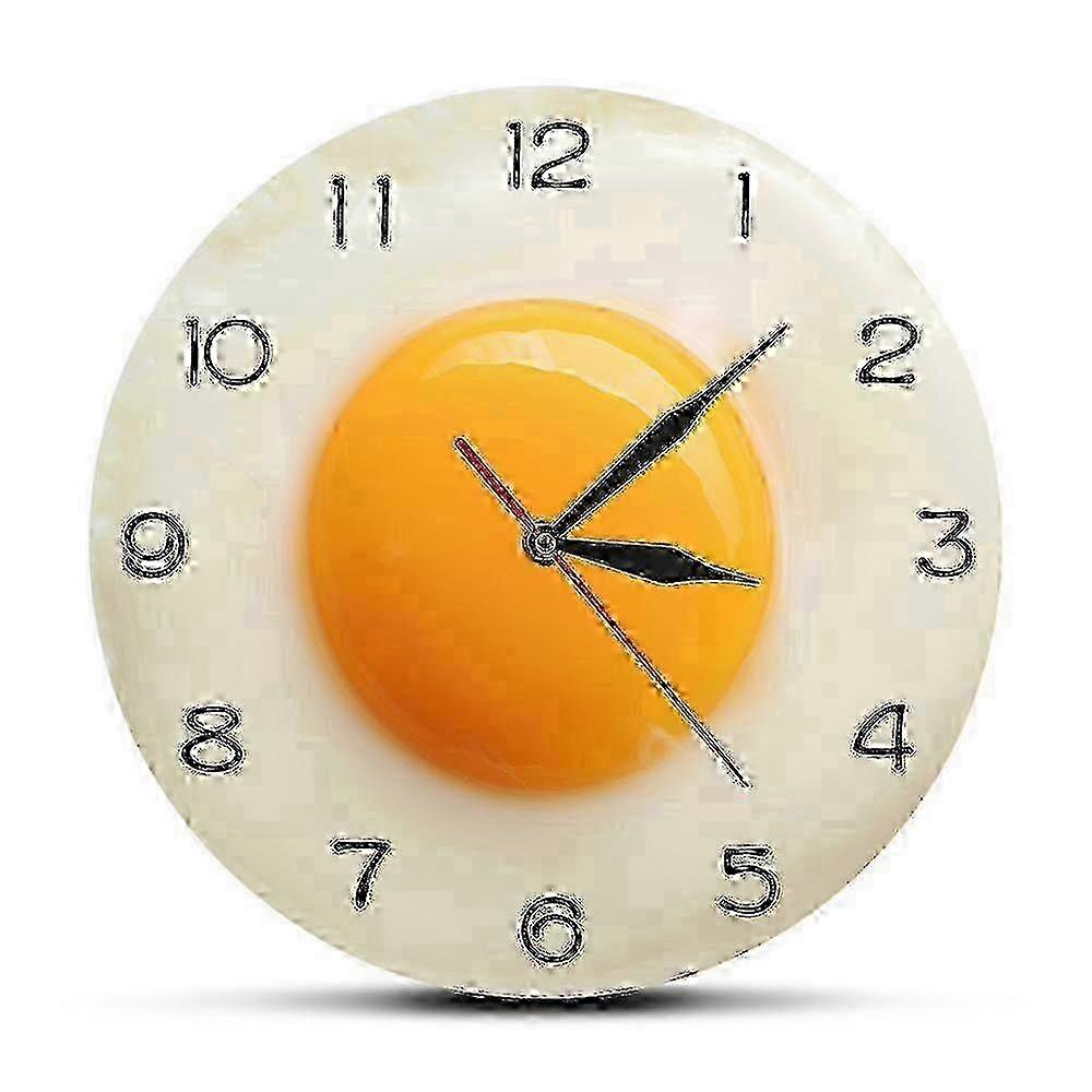 Playful Fried Egg Analogue Clock