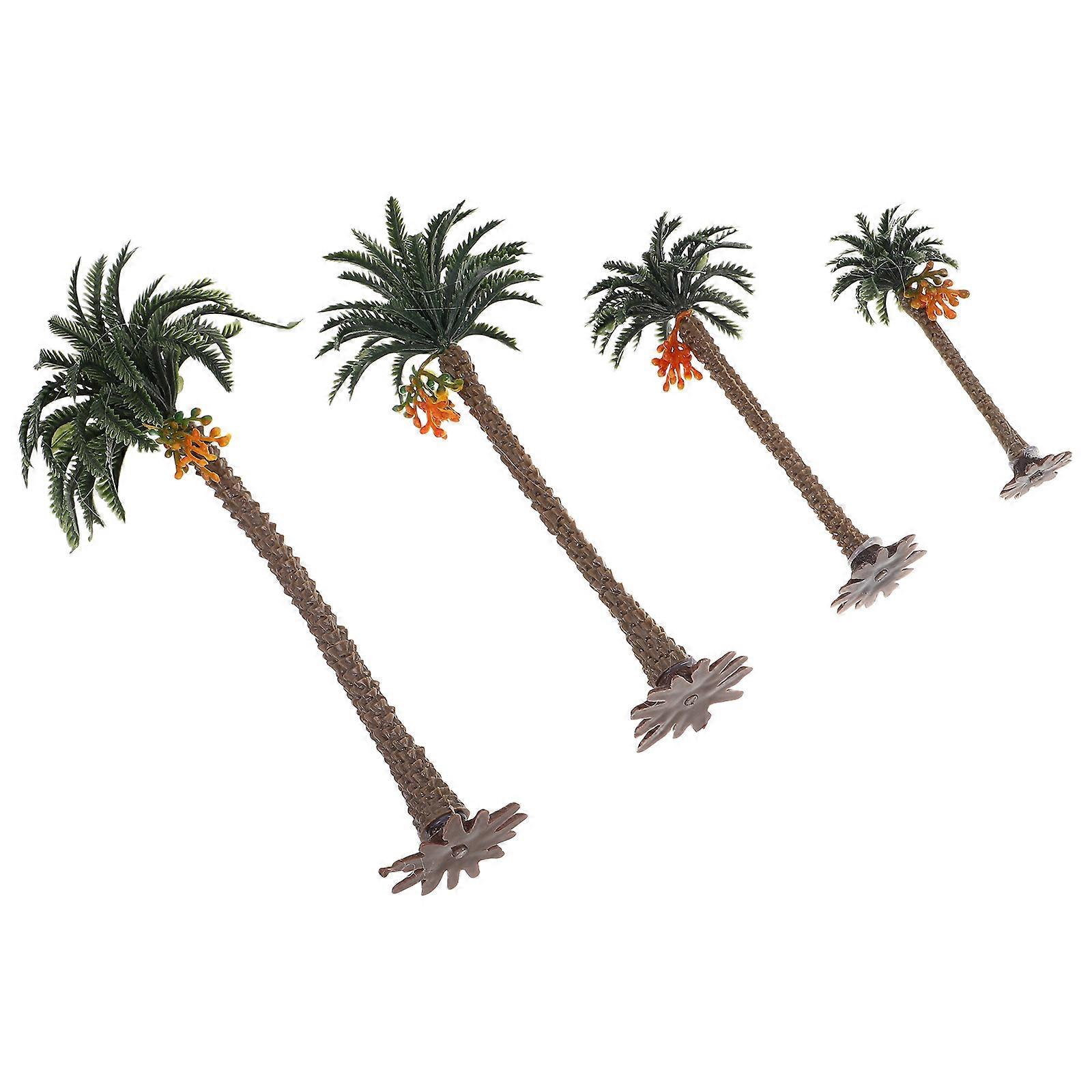 Artificial Coconut Tree Model 16Pcs for Sand Table Miniature Tree Decoration