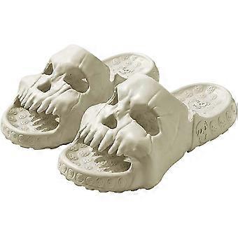 Slide Slippers Skull Pattern EVA Non-Slip Thickened Sole for Women Men Summer Indoor Outdoor
