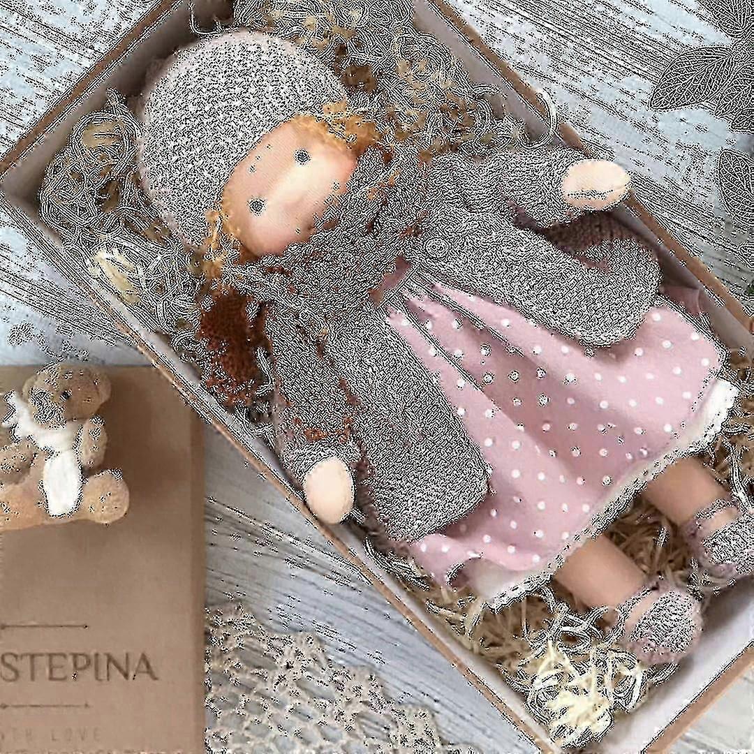Handmade Knitted Waldorf Doll