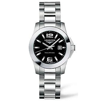 Watch ms longines conquest esf.neg. Quartz Analog Women's Watch with Stainless Steel Bracelet L32774566