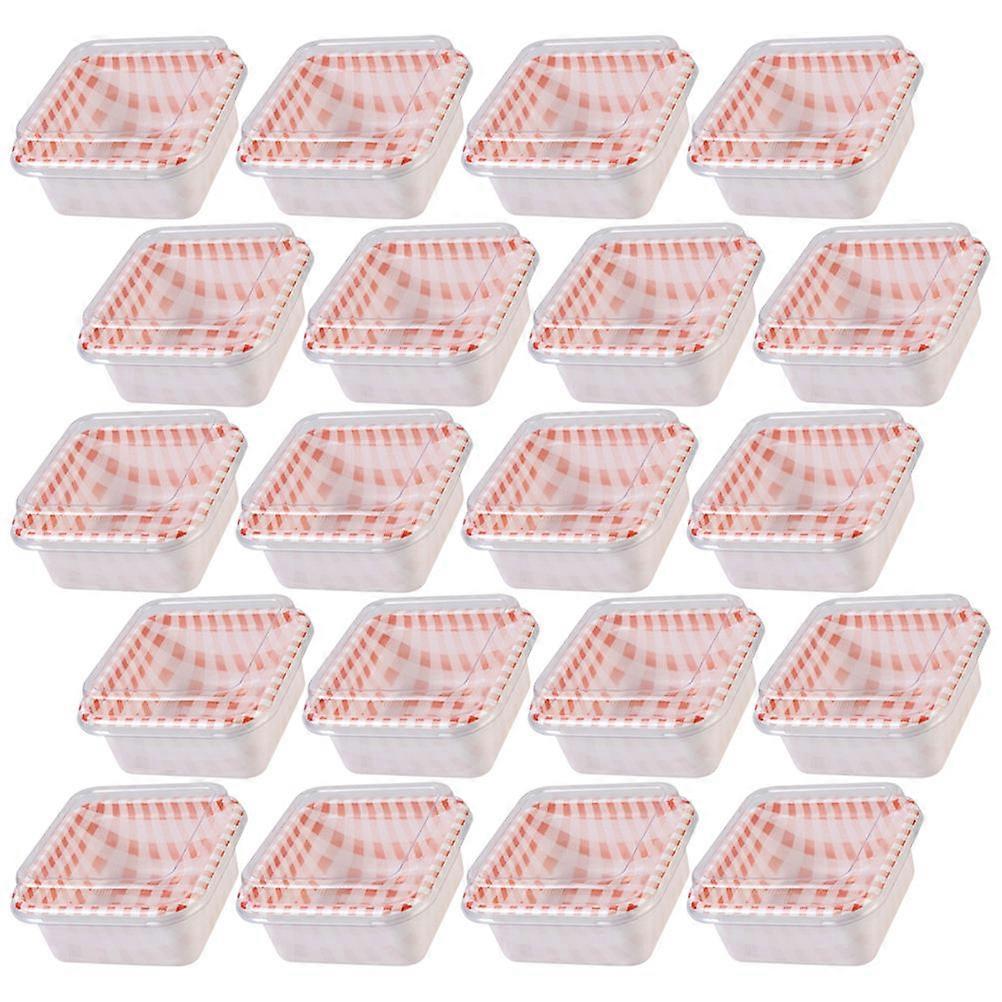 Small Cake Boxes Cookie Holders for Storing 50Sets Pink Pet Material