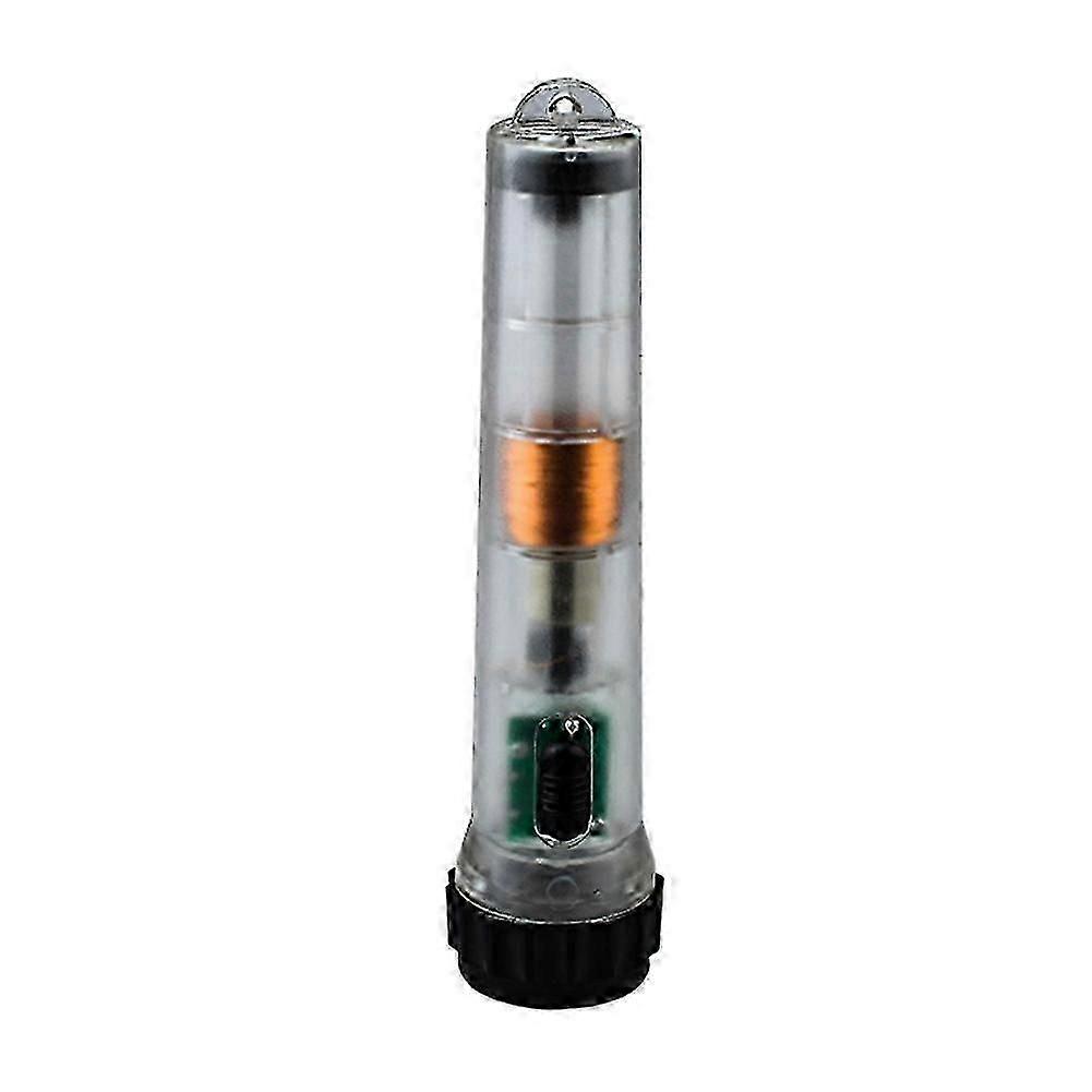 Hand-Cranked Self-Generating Flashlight, Transparent Shell, Emergency Torch