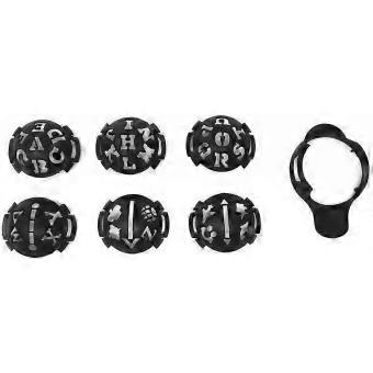 Improved Alignment & Drawing Mark: 6-In-1 Golf Ball Line Marker Template