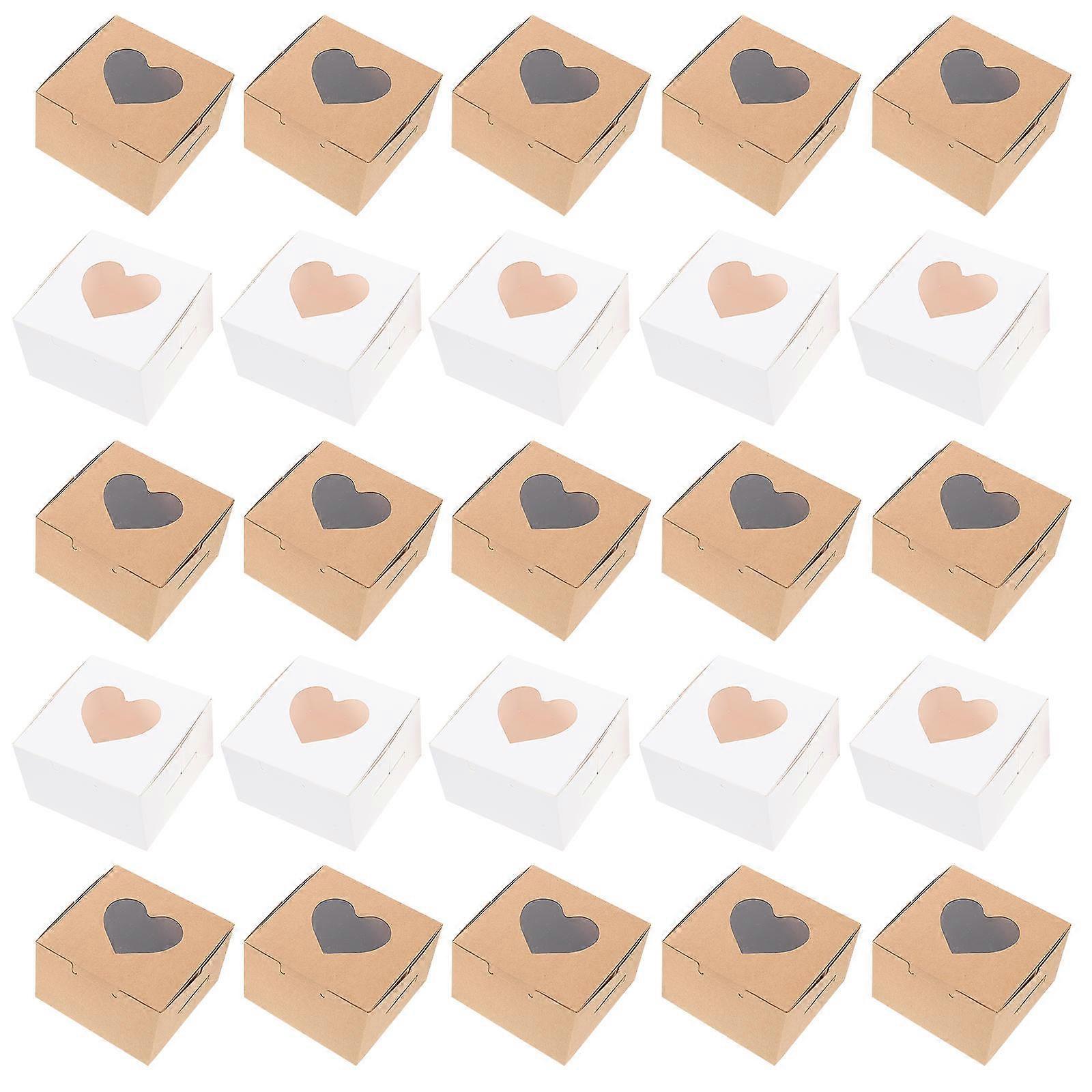 40pcs Cake Packaging Boxes Creative Food Packaging Boxes with Clear Window