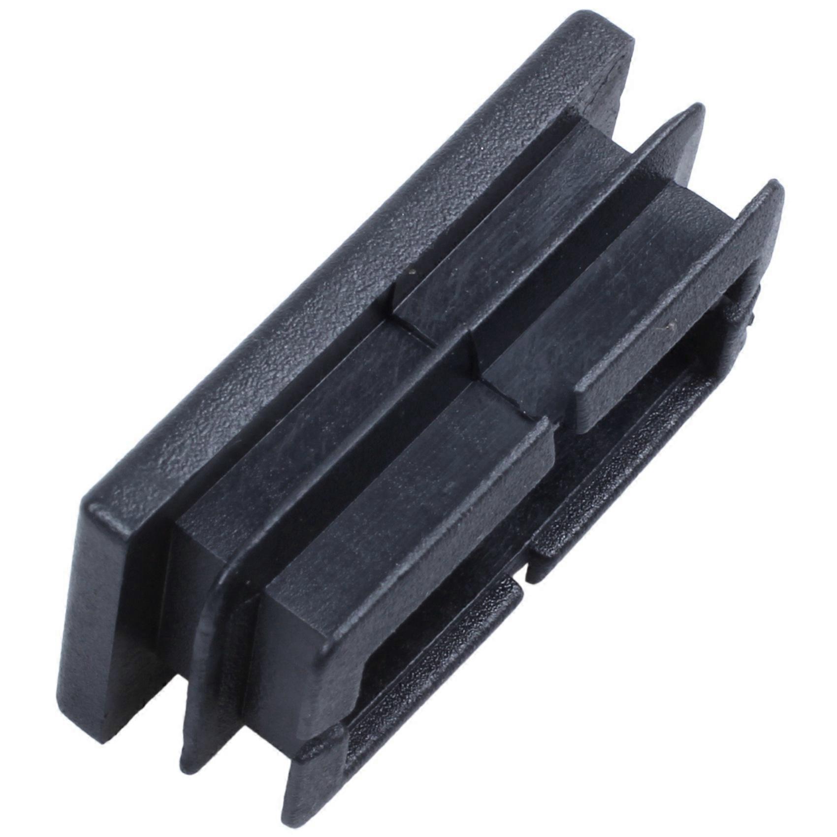 ABUL-24 Pcs Black Plastic Rectangular Blanking End Caps Inserts 20Mmx40mm