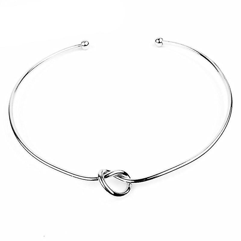 Peach Heart- Knot Copper Elegant, Collar Necklace