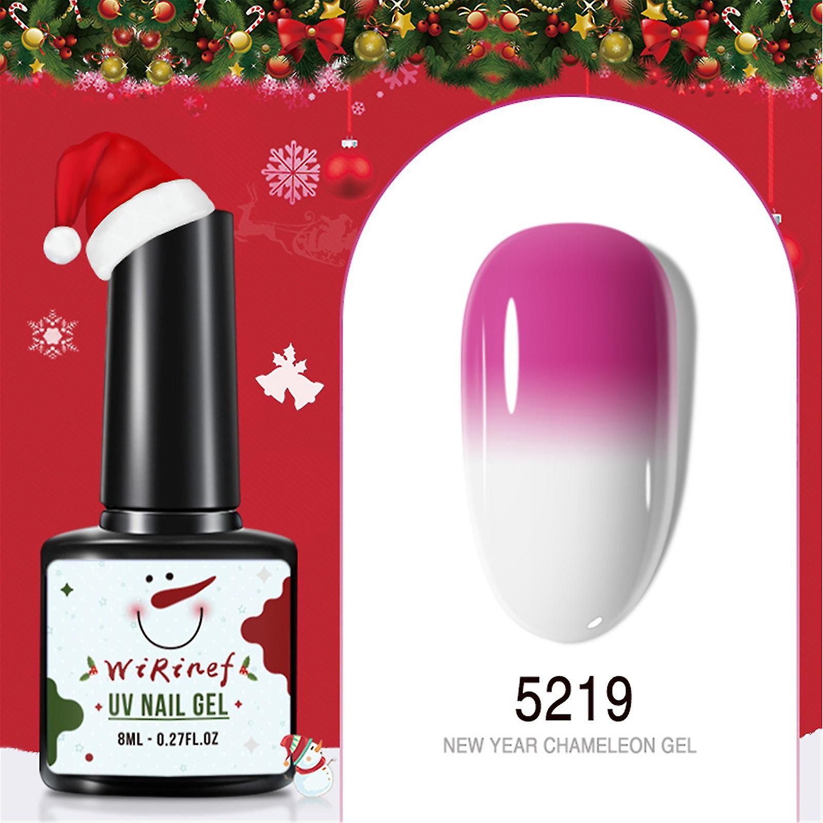 Christmas Manicure Nail Polish Glue Winter Snowman Color Changing Uv Phototherapy Glue 8ml