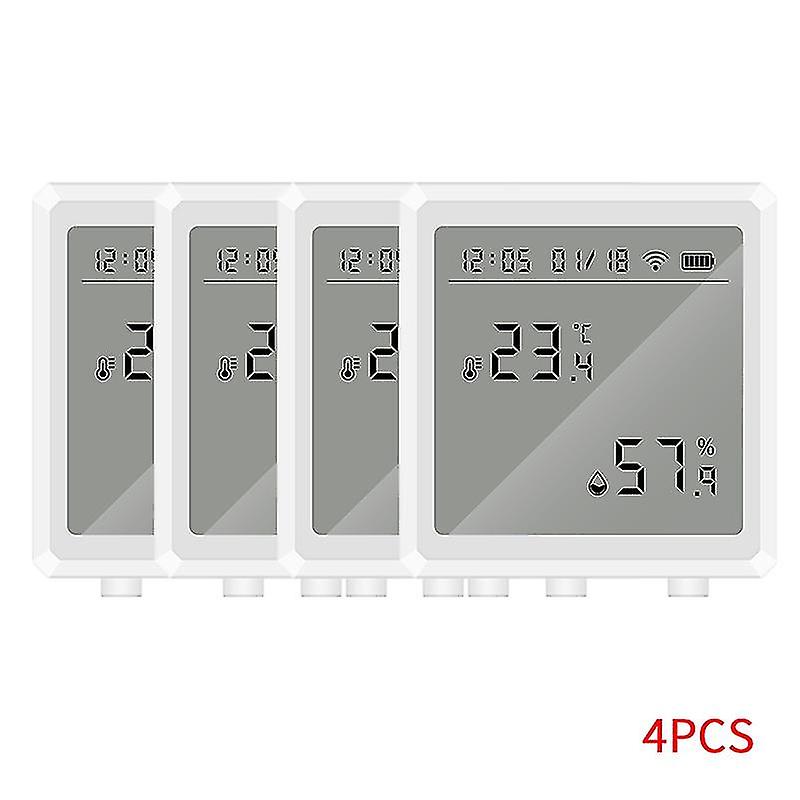 Tuya Wifi Smart Temperature And Humidity Sensor With Lcd Screen Digital Display Wireless Thermometer Work With Alexa Google Home