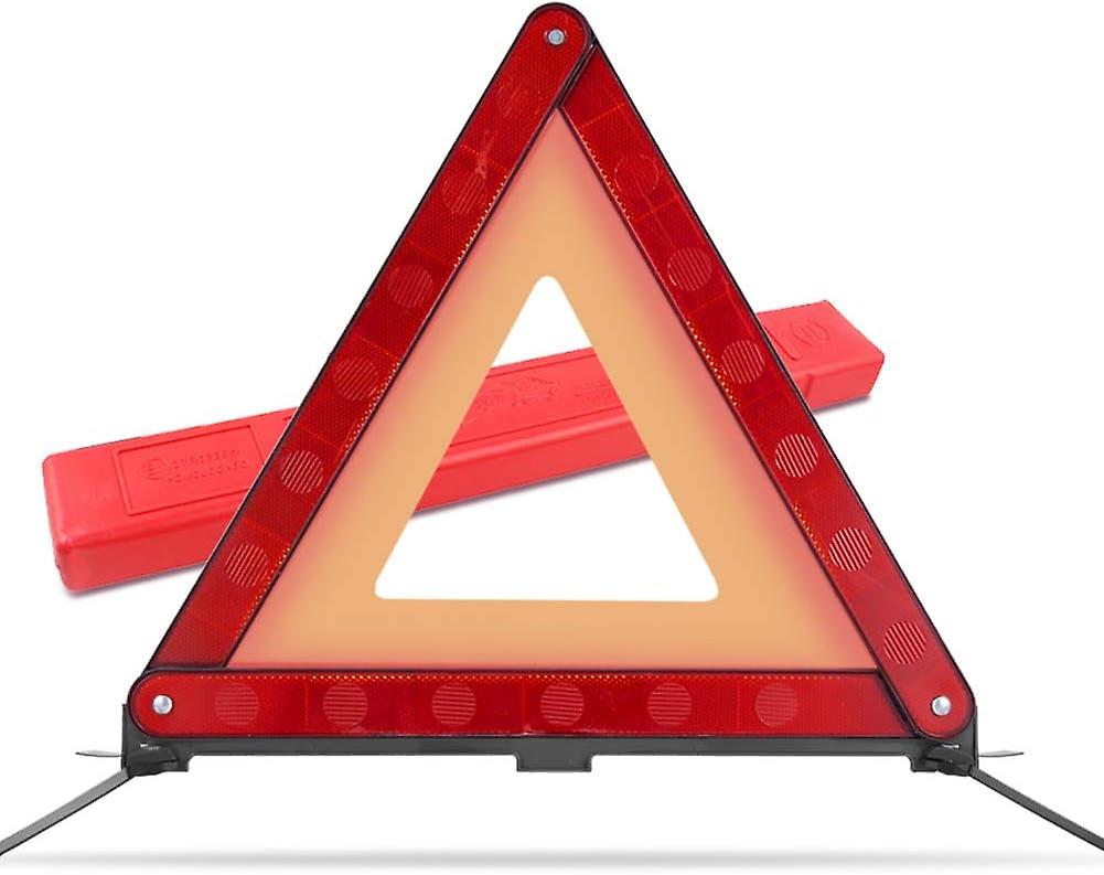 Car Warning Triangles, Safe Parking Sign Triangle Reflective Warning Plate Auto Safety Kit with for Motor Vehicles Red Safety Triangle(43cm) ZeGoods