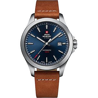 Rannekello pyöreä nahkahihnalla Man Watch analoginen automaattinen lehmännahkarannekkeella SMA34077.09