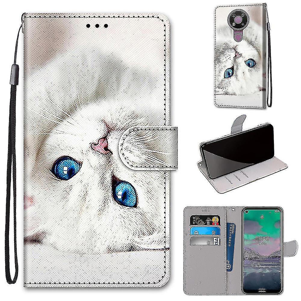 Compatible With Nokia 3.4 White Cat Mobile Case