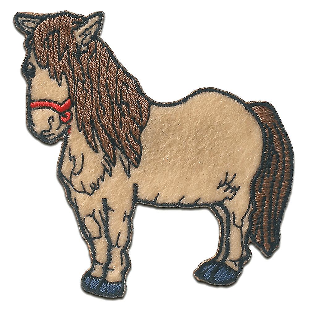 Patch / iron-on patch - Horse Animal - brown - 6,7x7,1cm - Iron-on patches