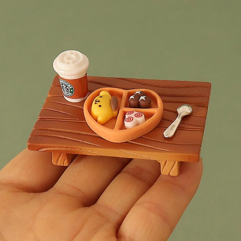 1Set Dollhouse Western Style Food For 1/12 Dollhouse Mini Dining Room Decor