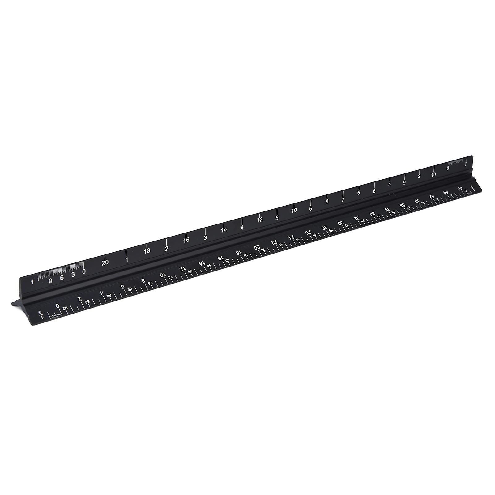 Triangular Ruler Aluminum Alloy Material Clear Reading Engraved Marking Durable Wearable Measuring Tools for Drawing