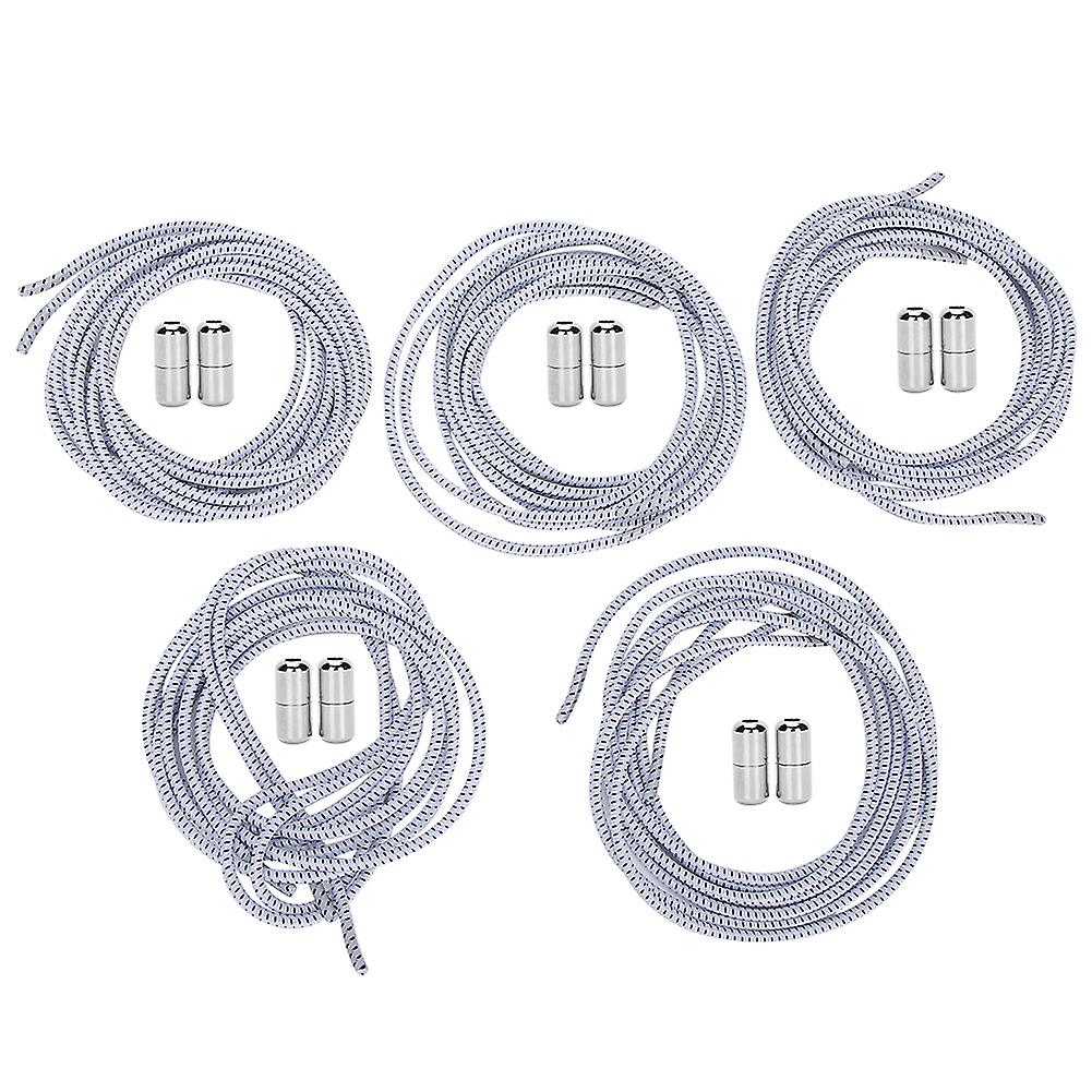 10Pcs Lacing Elastic Shoe Laces Lazy Quickly No Tie Shoelaces AllMatch w Capsule Buckle