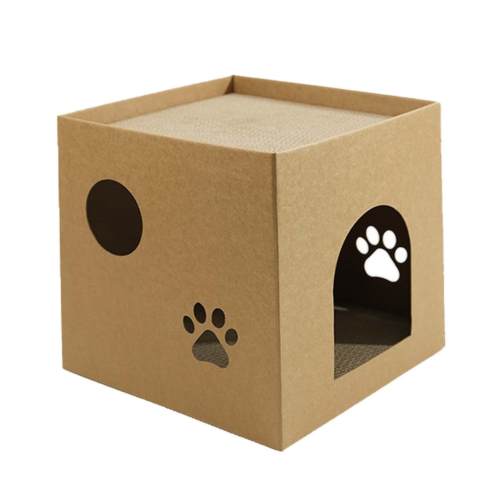 Double Layer Corrugate Scratcher Box Compact Home Decoration Toys Cat Scratching Pad