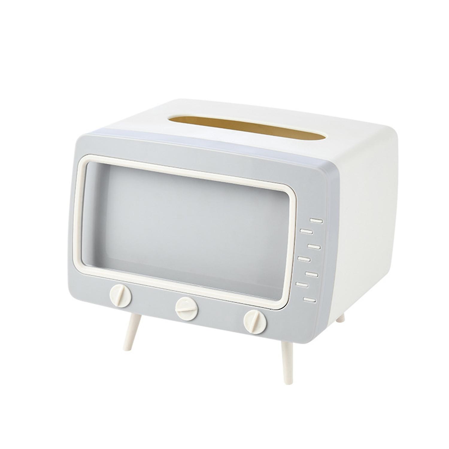 Large Capacity Napkin Holder PP Creative TV Shaped Tissue Paper Dispenser Box for Home