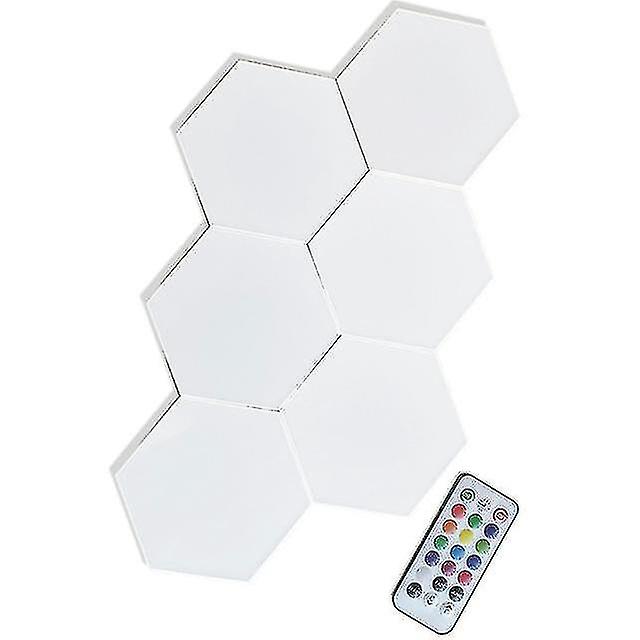 Ins Remote Control Honeycomb Modular Assembly Helios Touch Wall Lamp Rgb Quantum Lamp Led Magnetic Wall Light Bedroom Lamp