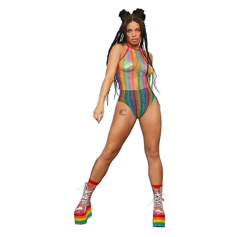 Fever Regenbogen Netz-Bodysuit 73028
