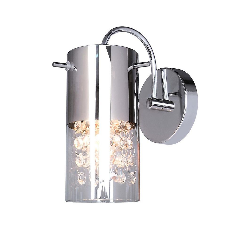 Wall Lamp Chrome 1 Light  with Clear Shade, E14