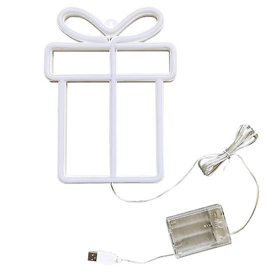 LED Gift Box Neon Lights Vibrant Colors Easy to Use Create Atmosphere Christmas Day Decoration Colourful Lights