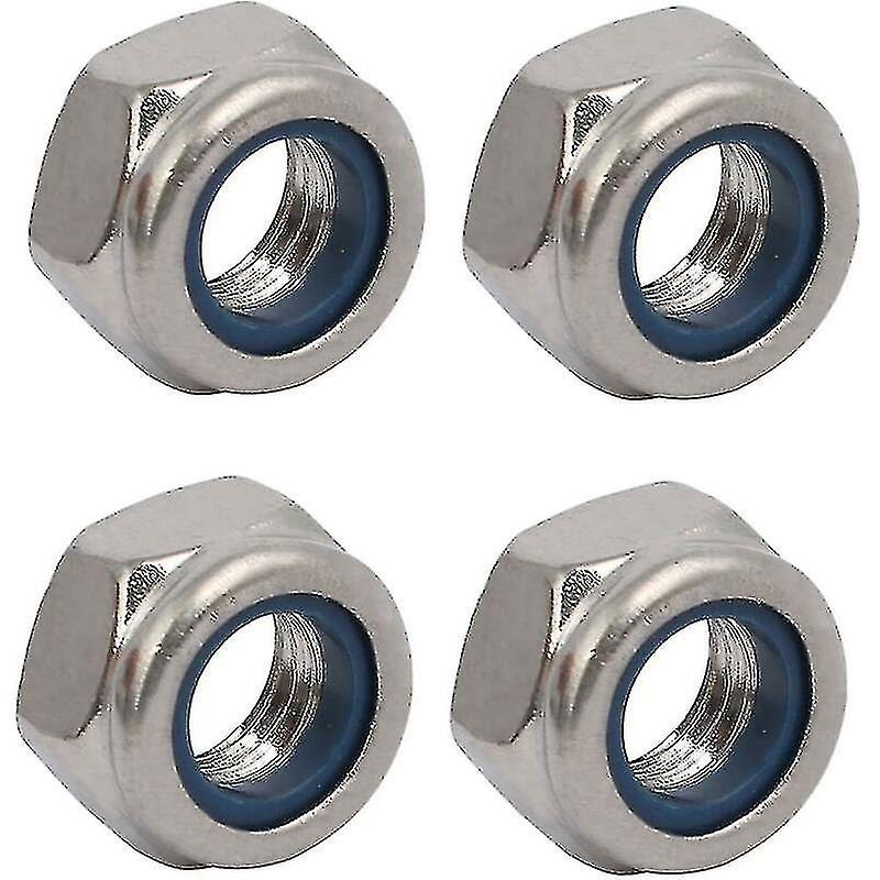 30 pieces locking nut left-hand thread M8*1.25mm metric thread silver galvanized