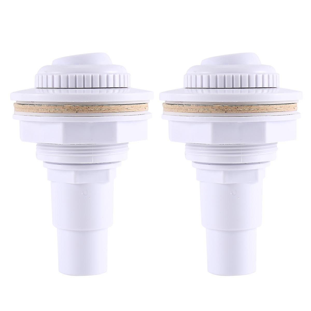 2Pcs Above Ground Pool Complete Return Jet Fitting Gasket & 1-1/2Inch Male Hose Adapter & Nut 3/4In