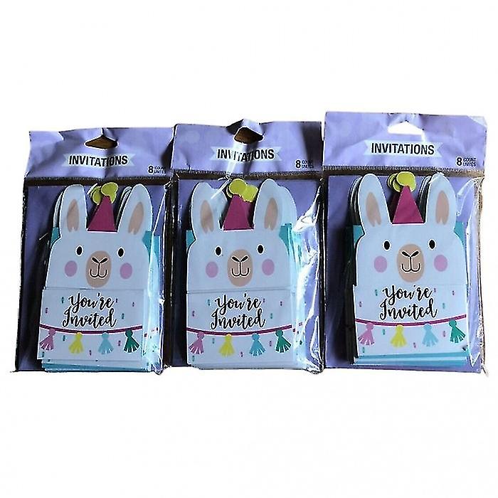 Creative Party You're Invited Llama Invitations (Pack of 8)
