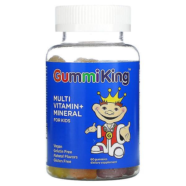 GummiKing, Multi-Vitamin + Mineral for Kids, Strawberry, Orange, Lemon, Grape, Cherry and Grapefruit