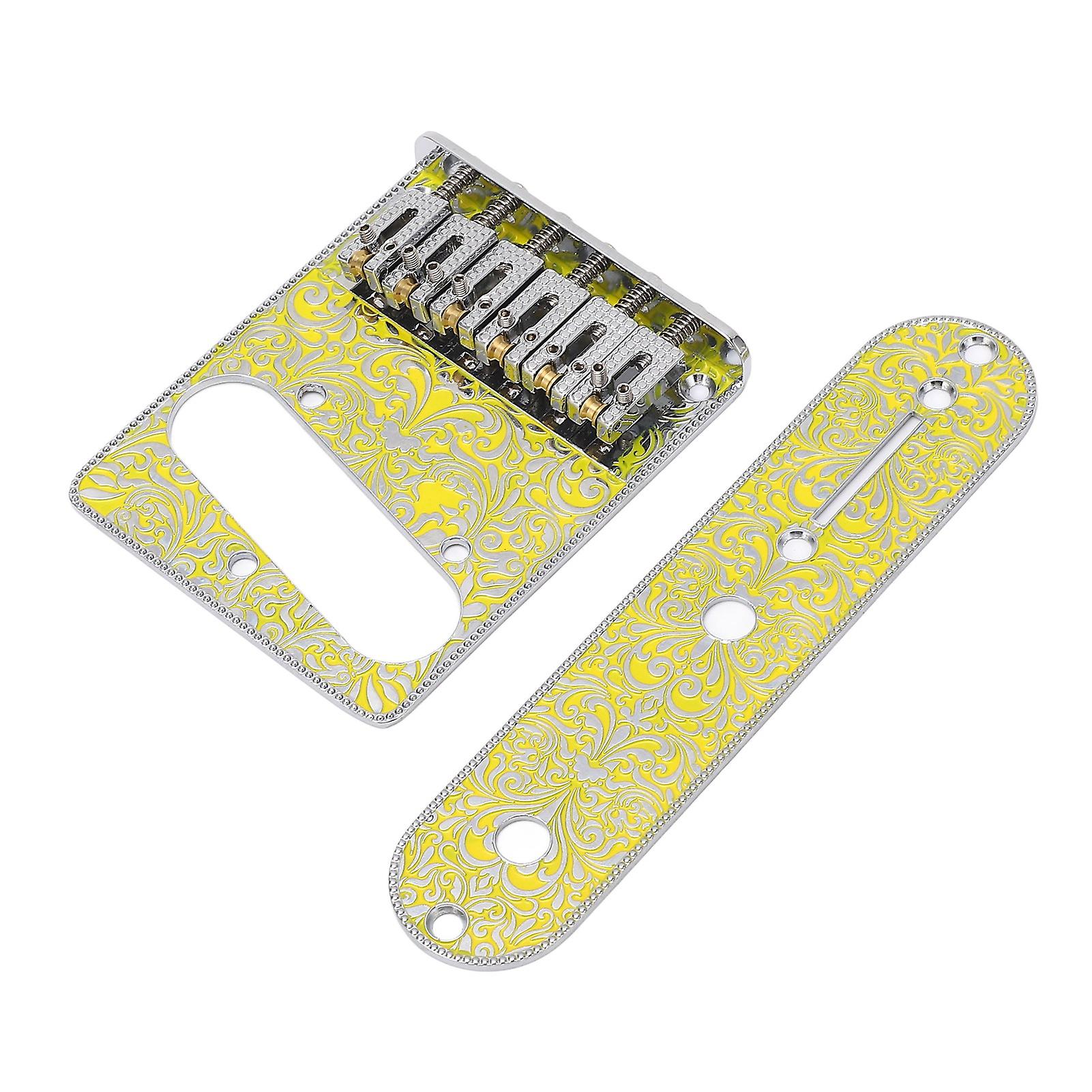 6-Saiter-Sattelbrücke mit Kontrollplatte für TL-E-Gitarre