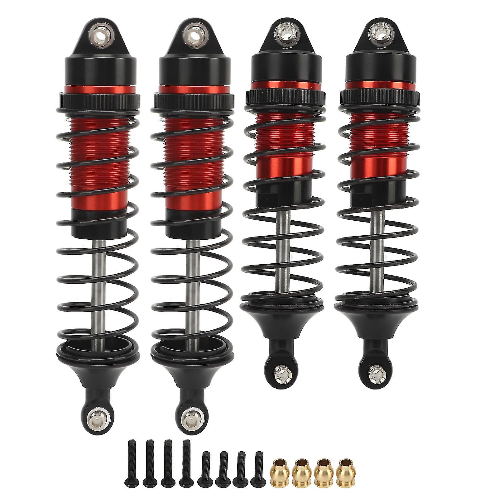 Traxxas Slash 4x4 1/10 Rc Car Shock Absorber - Red Aluminum Alloy High Strength Rear Front