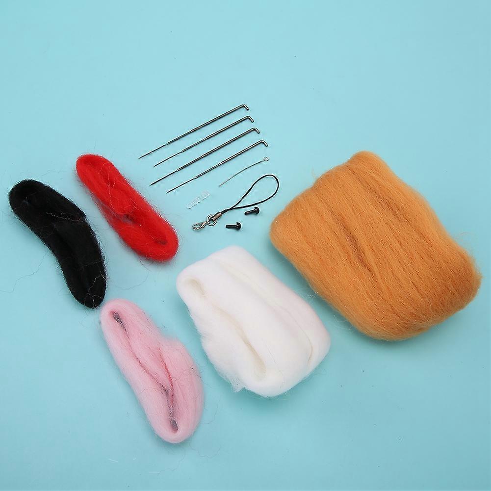 Needle Felting Starter Kit Wool Doll Craft 11.5x8.5x3cm DIY Set