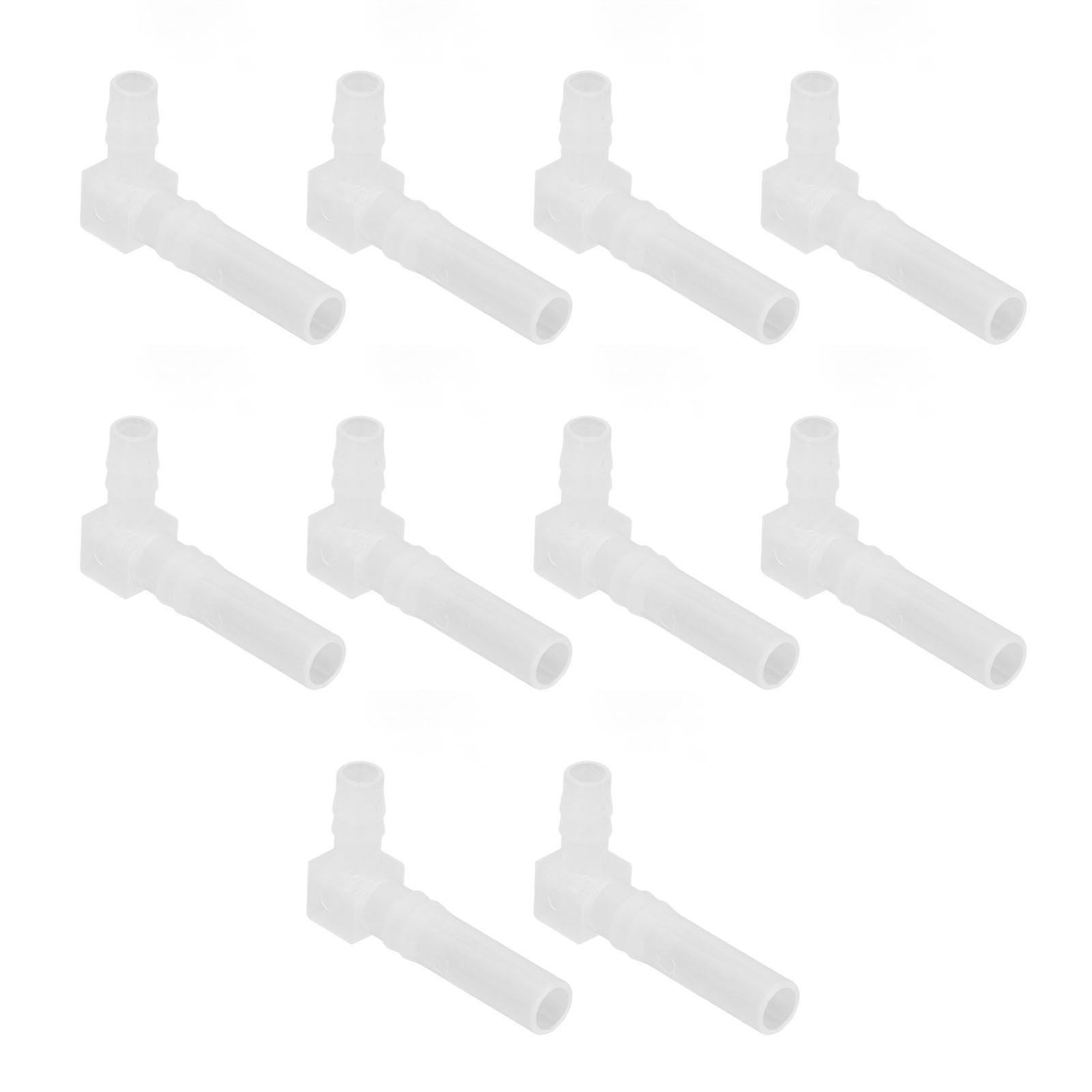 10Pcs Elbow Barb Fitting 90 Degree PP Hose Connector Reducing 8x10mm Accessory Set Kit 