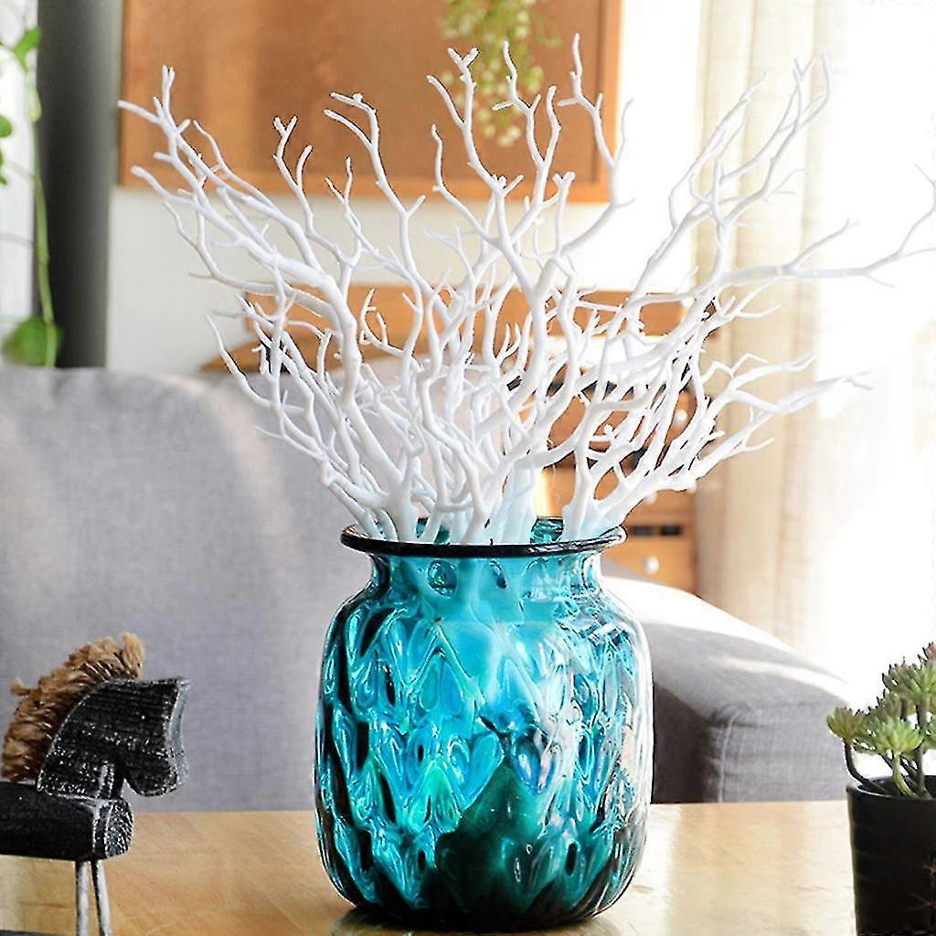 hg 10pcs Simulation Artificial Branches Small Trees Branch Table Decor White