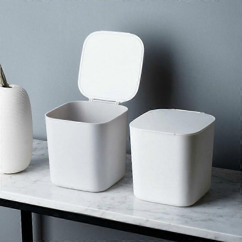 Cosmetic Bin with Swivel Bin, Tabletop Bin, Dice White