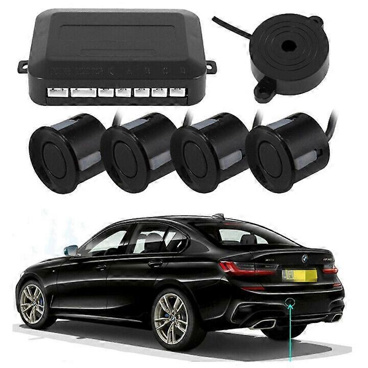 4 x Parking Sensors Car Auto Reverse Backup Rear Radar LED Alert System KIT