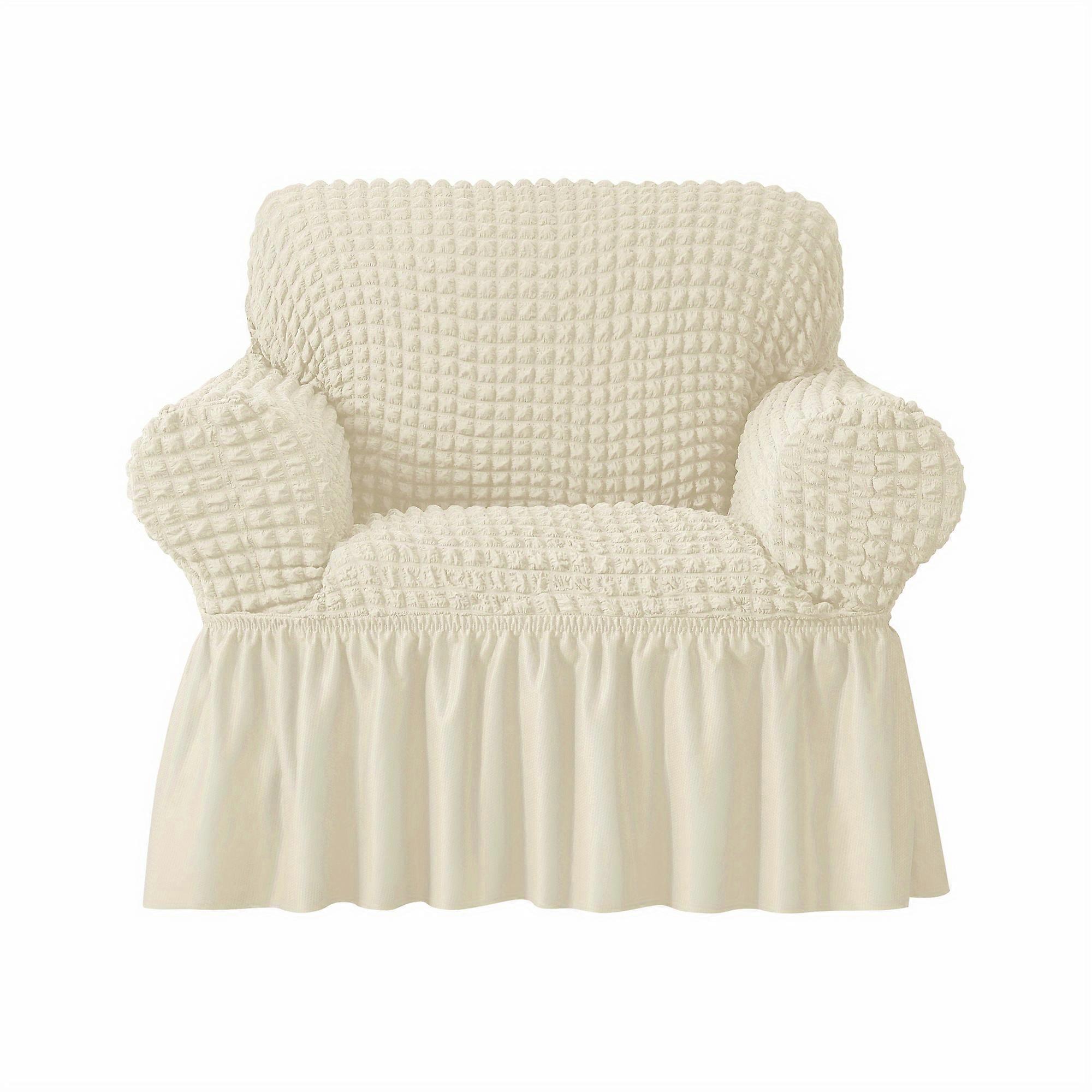 1pc Non-Slip Sofa Slipcover with Skirt - Furniture Protector for Living Room, Bedroom, and Office - Easy to Install and Machine Washable