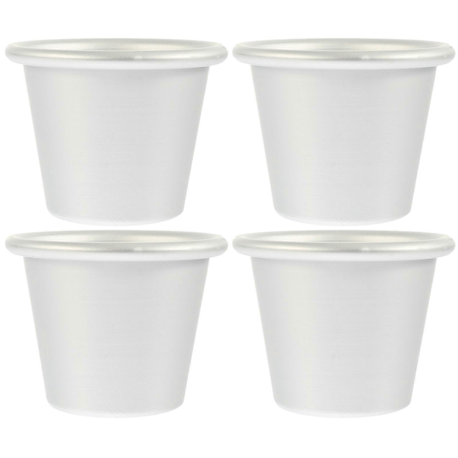 4pcs Nonstick Individual Pudding Cup Mold Cupcake Cake Cookie Pudding Mold Round Bakeware