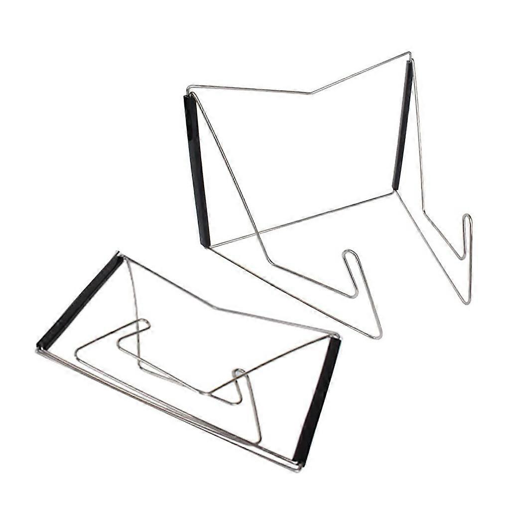 Book Display Stand Textbook Stands Metal Bookstand Easel Display Holder Reading Stand for Desktop,2PCS