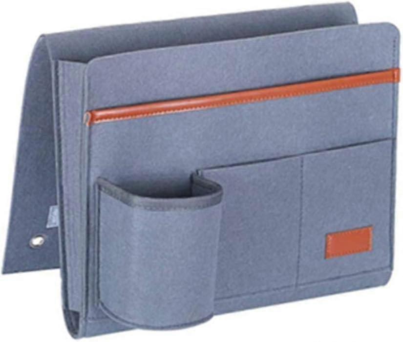 Felt Bed Organizer Bag for Bed Sofa Bedside Hanging Storage Bag for Bottles Magazines Remote Control Phone Tablets Books