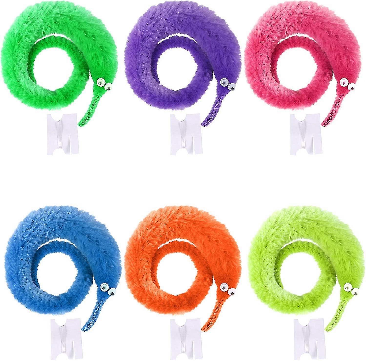 30PCS Magic Worm Toys,Worm on a String,Cat Toys(6 Color)