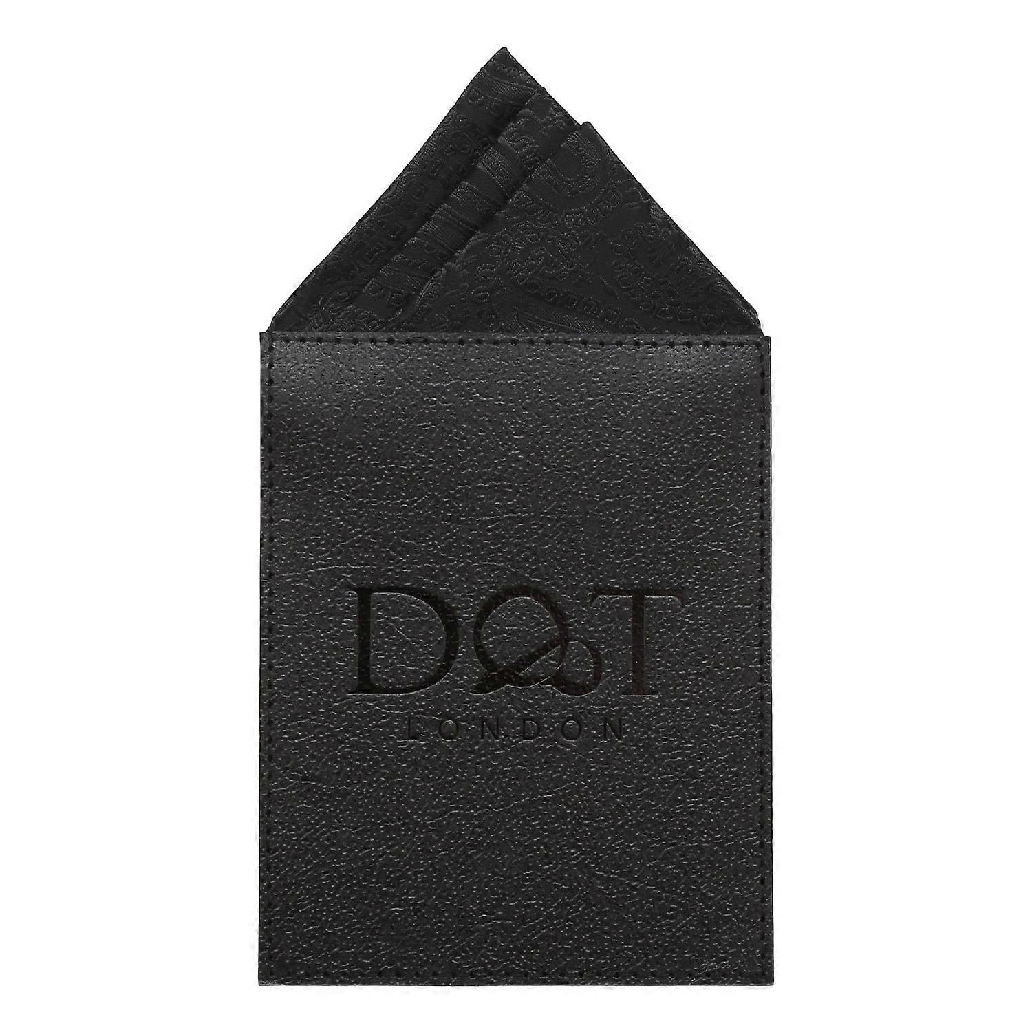 Black Paisley Pre-Folded Pocket Square One Peak