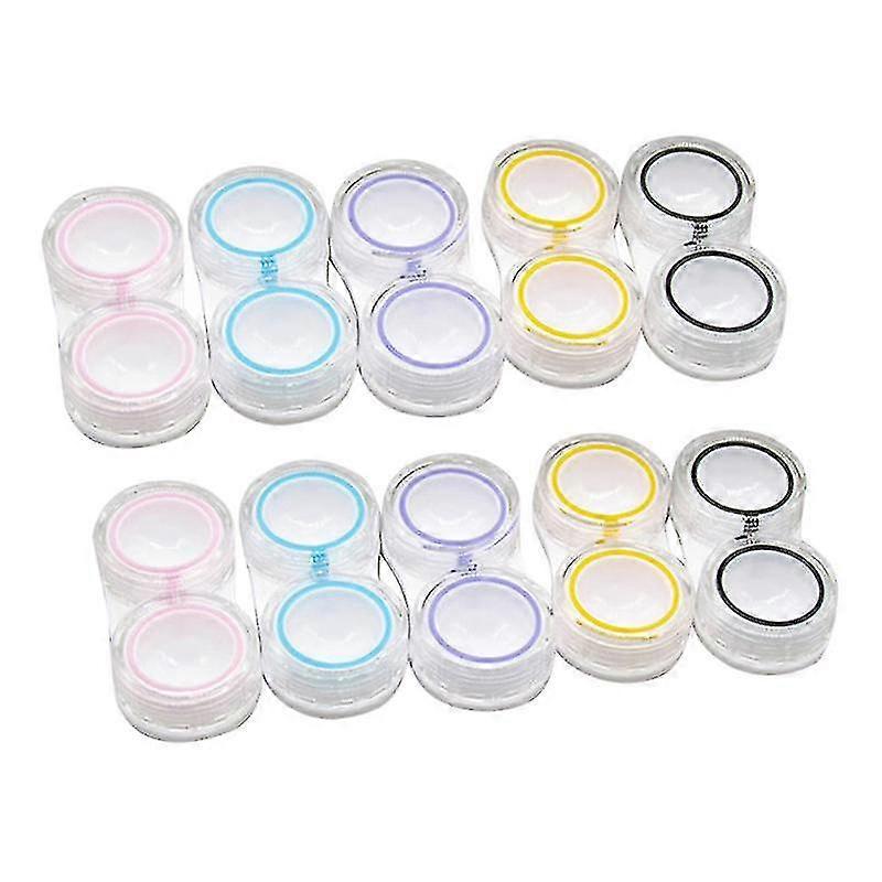15pcs/set Leak-proof Lens Case Storage Double Box