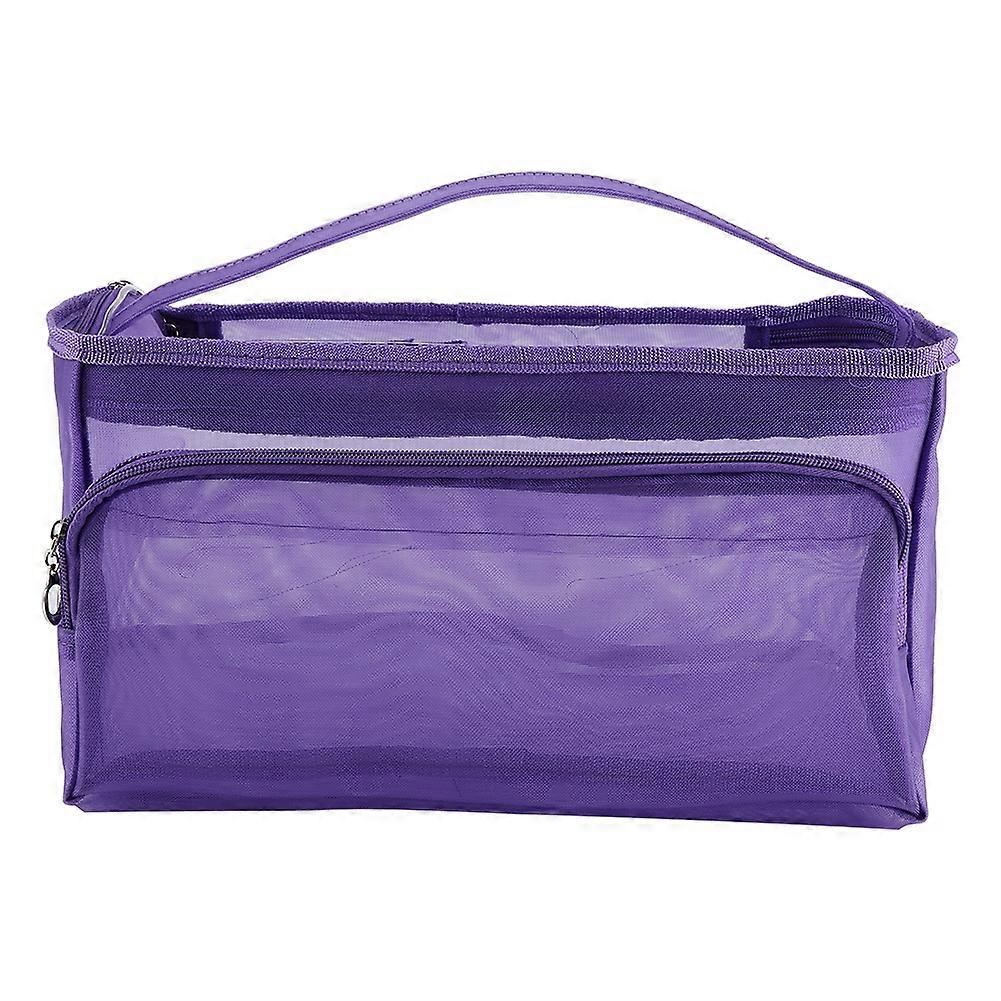 3 τρύπες αποθήκευσης τσάντες βελονάκι μαλλί μικρά αξεσουάρ βολικό δοχείο για οικιακή χρήση (μωβ)