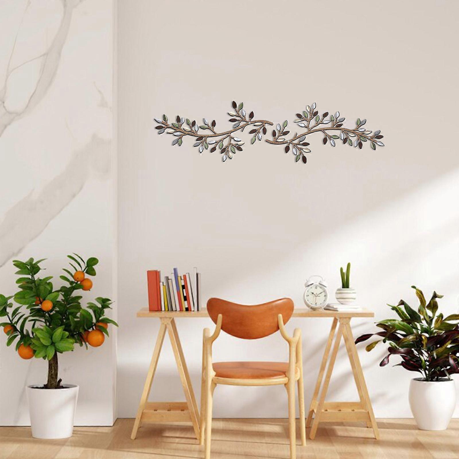 Image showcasing Metal Wall Hanging Art Leaf Wall Decoration Olive Tree Branch And Leaf ...