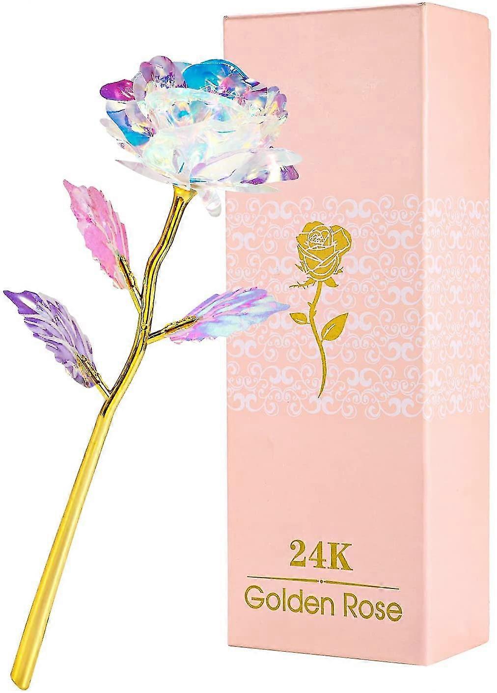 Χρυσό τριαντάφυλλο 24k, τεχνητά δώρα λουλουδιών τριαντάφυλλων για την με το κιβώτιο δώρων πολυτέλειας Μεγάλη ιδέα δώρων για την ημέρα του Αγίου Βαλεντίνου, ημέρα της μητέρας, γενέθλια, επέτειος (γ
