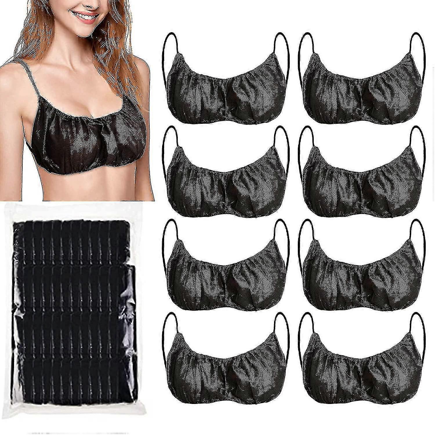 50pcs Disposable Bra For Spray Tan, Disposable Spa Salon Top Garment Underwear, Spray Tanning Brassieres Lingerie